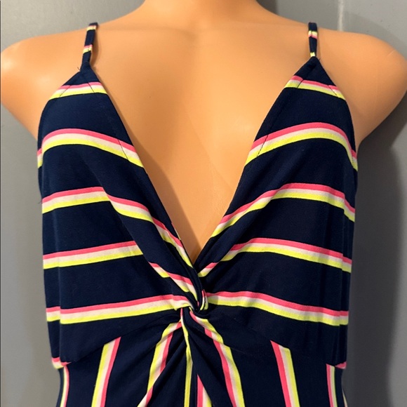 NWT Polly & Ester Striped One-Piece Swimsuit - Size Large - Picture 2 of 4